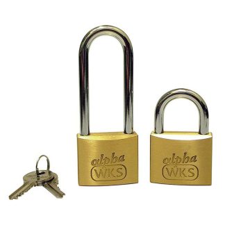 WKS Brass Padlocks - Keyed Alike - Boxed- Long Shackle