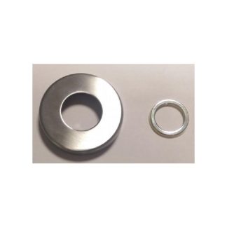 Assa Round Rose Cover Plate & Washer - Satin Chrome
