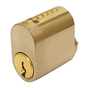ASSA 6 Pin External Scandinavian Single Cylinder - Polished Brass