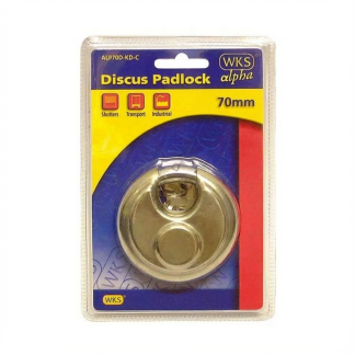 WKS 70mm Discus Padlock Blister Packed
