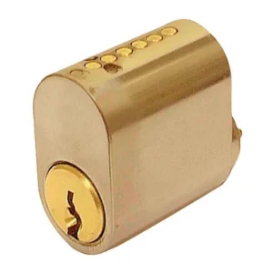 ASSA 6 Pin External Scandinavian Single Cylinder - Polished Brass