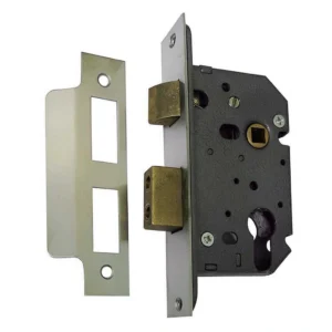 63mm Euro Profile Mortice Sashlock with 44mm Backset - Satin Stainless Steel