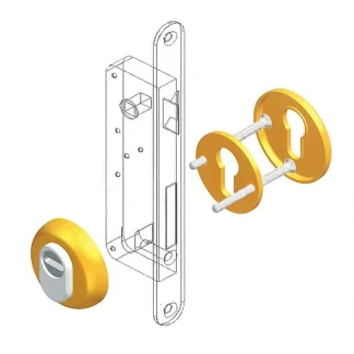DISEC Euro Profile Round Guard Escutcheon - Satin Chrome