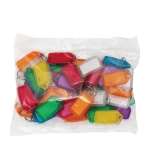Kevron Clicktags Key Tags Assorted Colours - Bag of 50