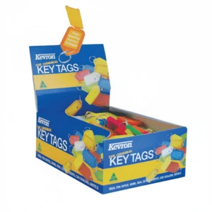 Kevron Clicktags Key Tags Assorted Colours - Counter Display Box