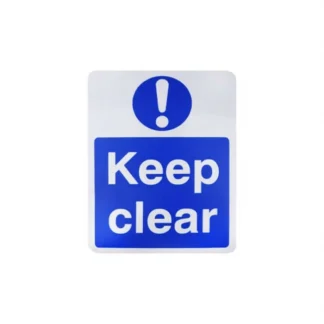 DWS-KCSIGN Keep Clear safety sign, self adhesive