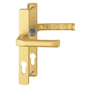 70mm Centres PVCu Multi-point Lock Handles (2 Holes) Gold