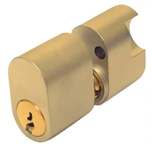 ASSA 5 Pin External/Internal Scandinavian Double Cylinder - Polished Brass