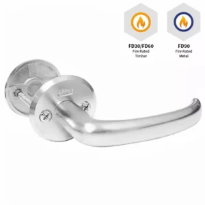 ASSA Outside Blind Rose & Internal 640 Lever Handle - Satin Chrome