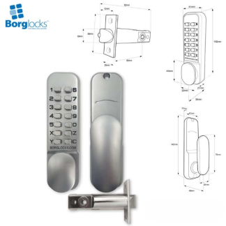 Borg Locks BL2001 with Tubular Latch