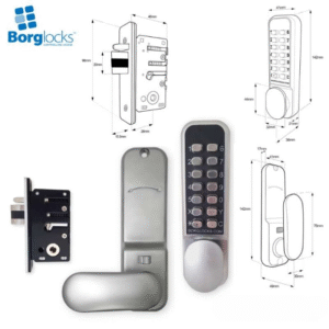 Borg Locks BL2202 with 28mm Ali Latch and Hold Back