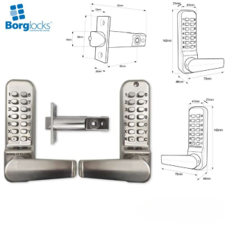 Borg Locks BL2421 ECP Back to Back with Tubular Latch