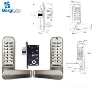 Borg Locks BL2422 ECP Back to Back with 28mm Ali Latch