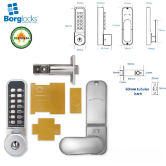 Borg Locks BL2701 FT supplied with Tubular Latch