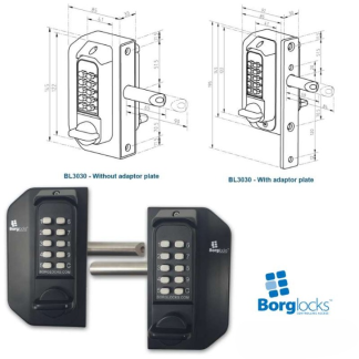 Borg Locks BL3030 ECP Mini Series Gate Lock