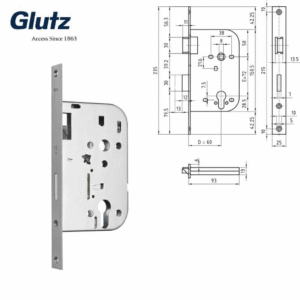 Glutz 1052 Mortice Deadlock