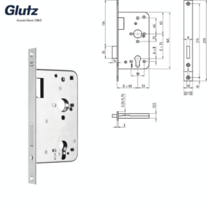 Glutz 4625 Heavy Duty Euro Deadlock