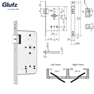 Glutz 4641 Heavy Duty Latch with Antifriction
