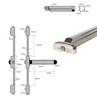 Motorised Touch Bar PHTM5 Three Point Bolt