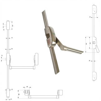 Push Bar PH355 Three Point Panic Bolt