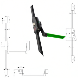 Push Bar PH357 Three Point Panic Latch