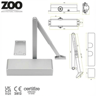 Zoo Door Closer ZDC0024S Size 2-4