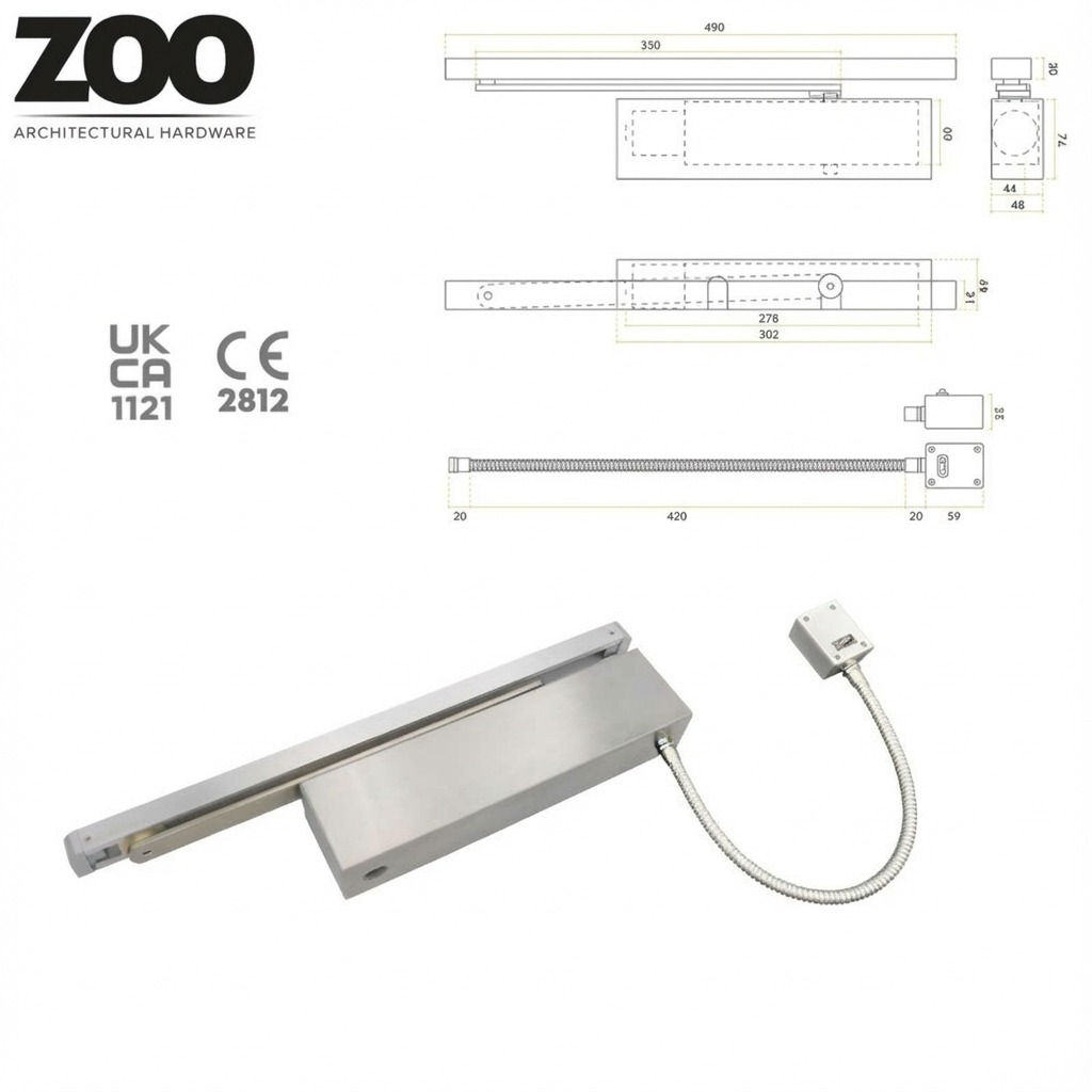 Zoo E-Mag Door Closer Track Arm