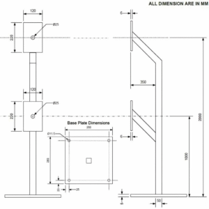 Dual Height Goose Neck Post