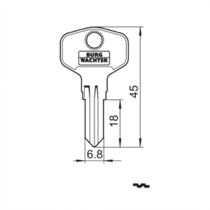 Burg Wachter 34 W key blank