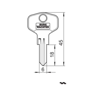 Burg Wachter 35 W key blank