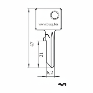 Burg Wachter 65 L key blank