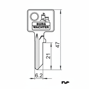 Burg Wachter 65 R key blank