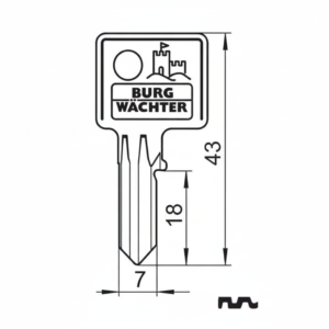 Burg Wachter 67 R key blank
