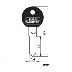 Burg Wachter 73 W key blank