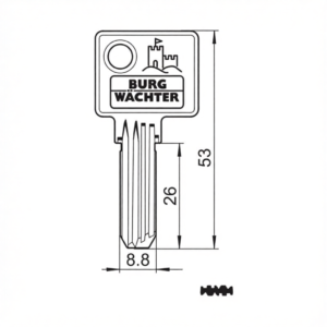 Burg Wachter 76 W key blank