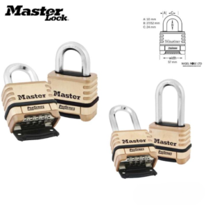 Master Lock 1175D & 1175DLH ProSeries® Brass Resettable Combination Padlock