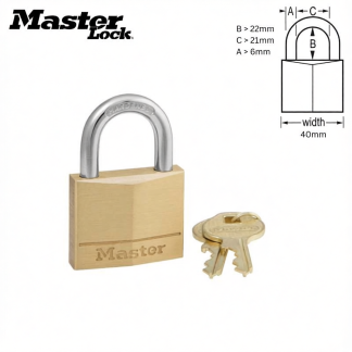 Master Lock 140 Brass Padlocks 40mm