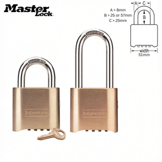 Master Lock 176 Combination Padlock with Key Override