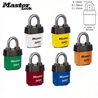Master Lock 6121 Coloured Padlocks CEN 3