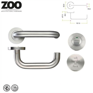 Zoo Handle ZCS030LLSS Lift to Lock Door Lever Set